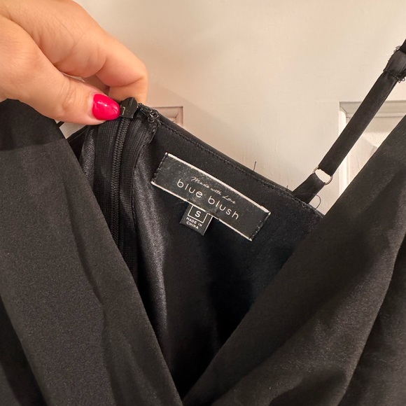 Blue Blush Black Mini Dress - Picture 4 of 4